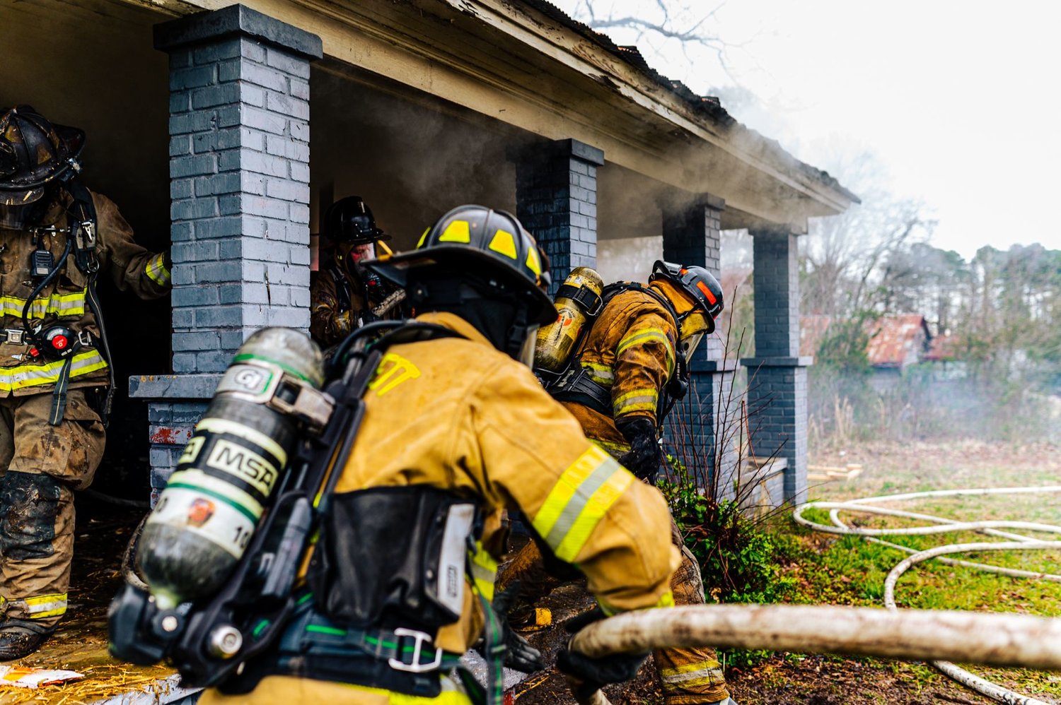 The Siler City Fire Department performed a controlled burn on a house on E. 11th Street in early 2021. The fire department was awarded one of the state’s best fire suppression ratings in September, an evaluation which represents the department’s general preparedness and can decrease property insurance costs across town.